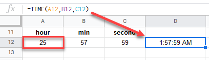 google sheets time function 2