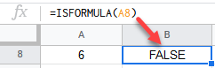 google sheets INFO ISFORMULA