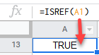 google sheets ISREF Function 1