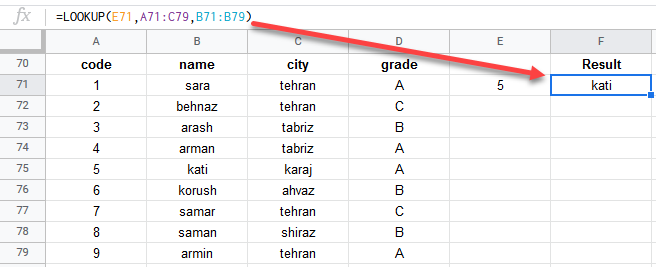 google sheets lookup function 3