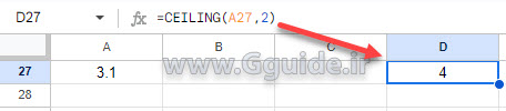 google sheets CEILING function 1