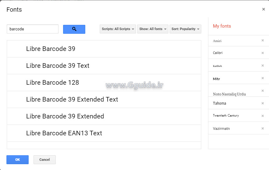 google sheets create Barcode 2