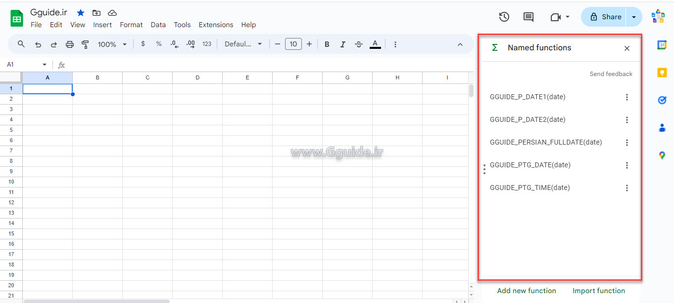 google sheets persian date functions 5